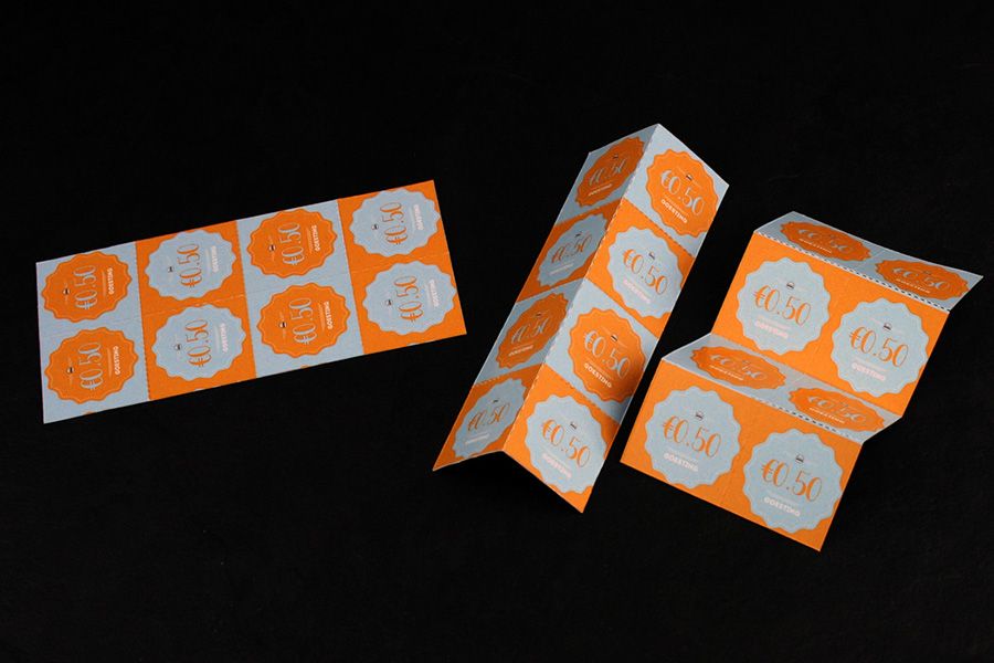 drankbonnen met kruisperforatie zodat halve bonnetjes makkelijk te scheuren zijn.